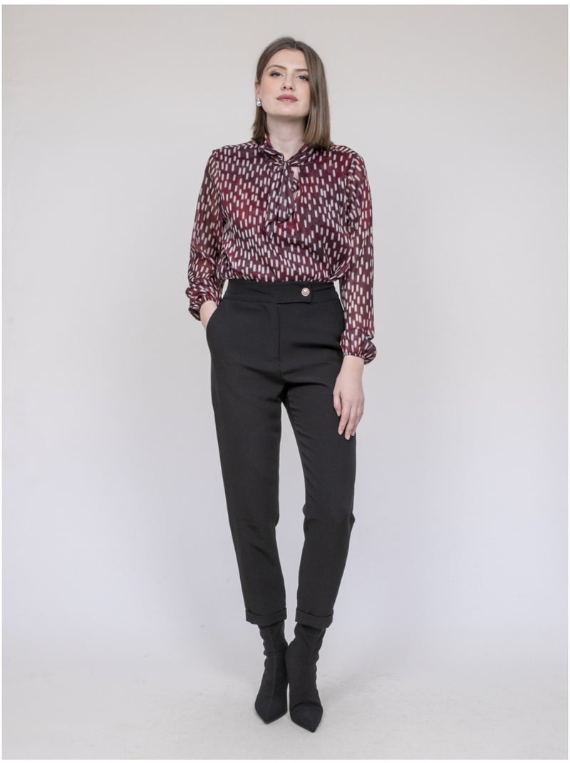 Pantalón de corte recto EMILOU Negro - Kiabi