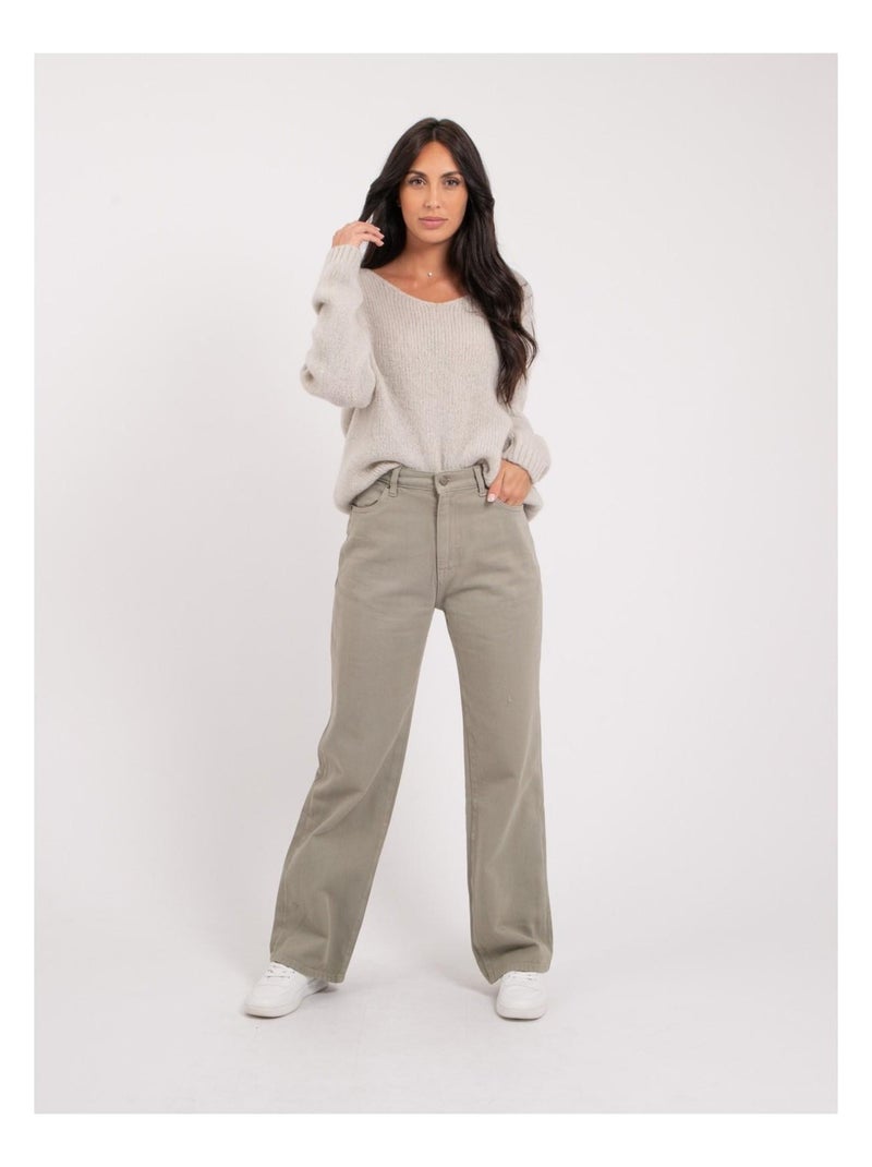 Pantalón de corte recto ERAM Caqui - Kiabi