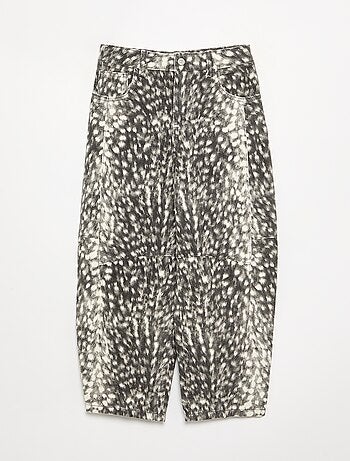 Pantalón de corte recto estampado