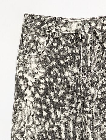 Pantalón de corte recto estampado