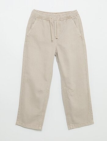 Pantalón de corte relajado con cintura elástica