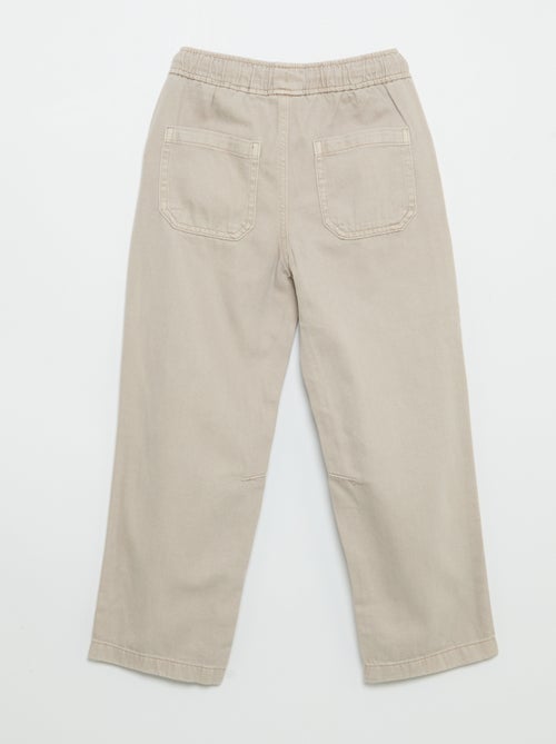 Pantalón de corte relajado con cintura elástica - Kiabi