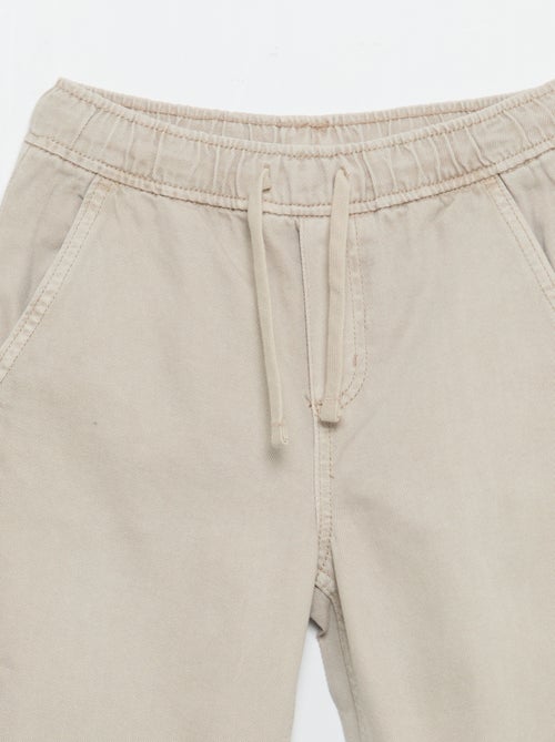 Pantalón de corte relajado con cintura elástica - Kiabi