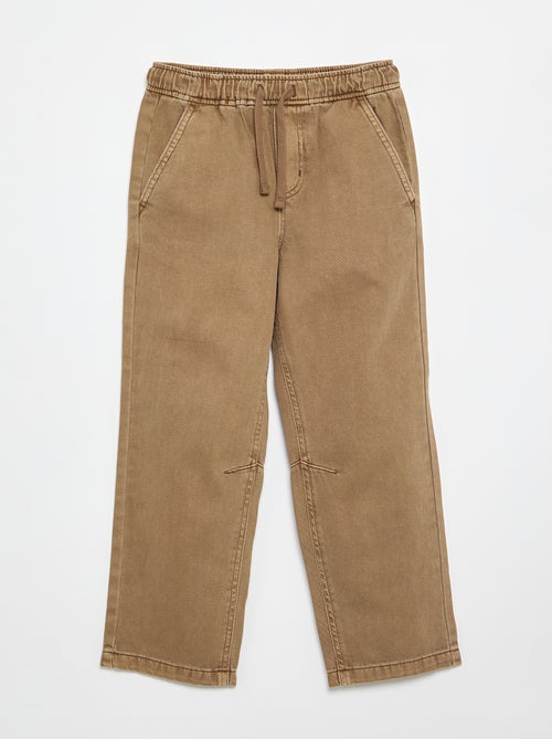 Pantalón de corte relajado con cintura elástica - Kiabi