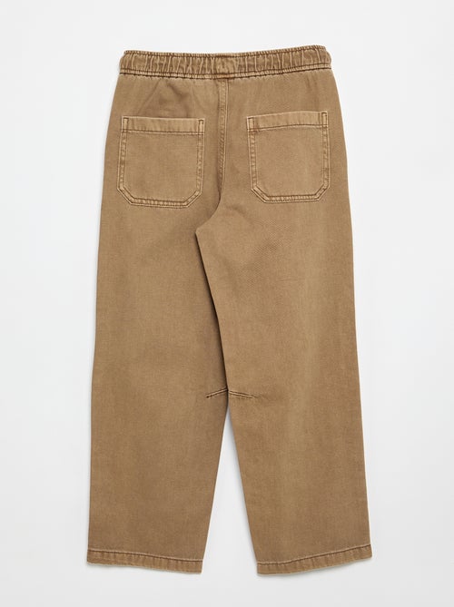 Pantalón de corte relajado con cintura elástica - Kiabi