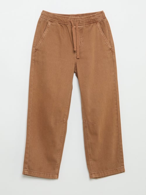 Pantalón de corte relajado con cintura elástica - Kiabi