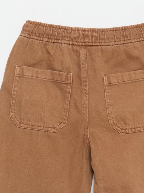 Pantalón de corte relajado con cintura elástica - Kiabi