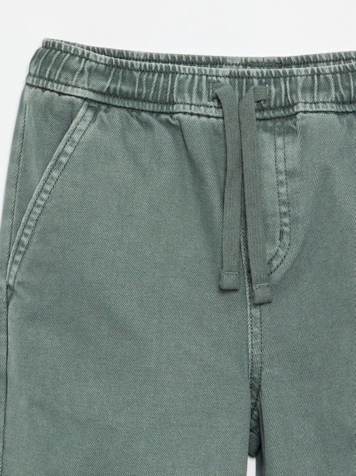 Pantalón de corte relajado con cintura elástica - Kiabi Pantalón de corte relajado con cintura elástica - Kiabi