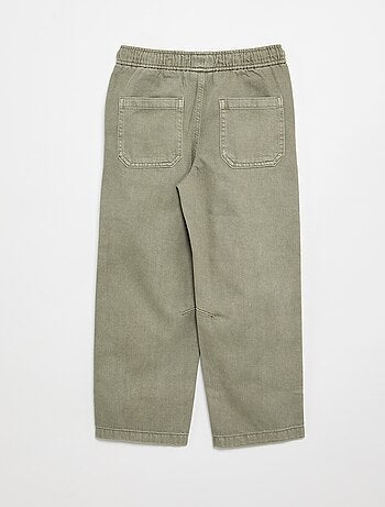 Pantalón de corte relajado con cintura elástica
