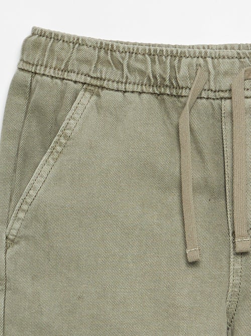 Pantalón de corte relajado con cintura elástica - Kiabi Pantalón de corte relajado con cintura elástica - Kiabi