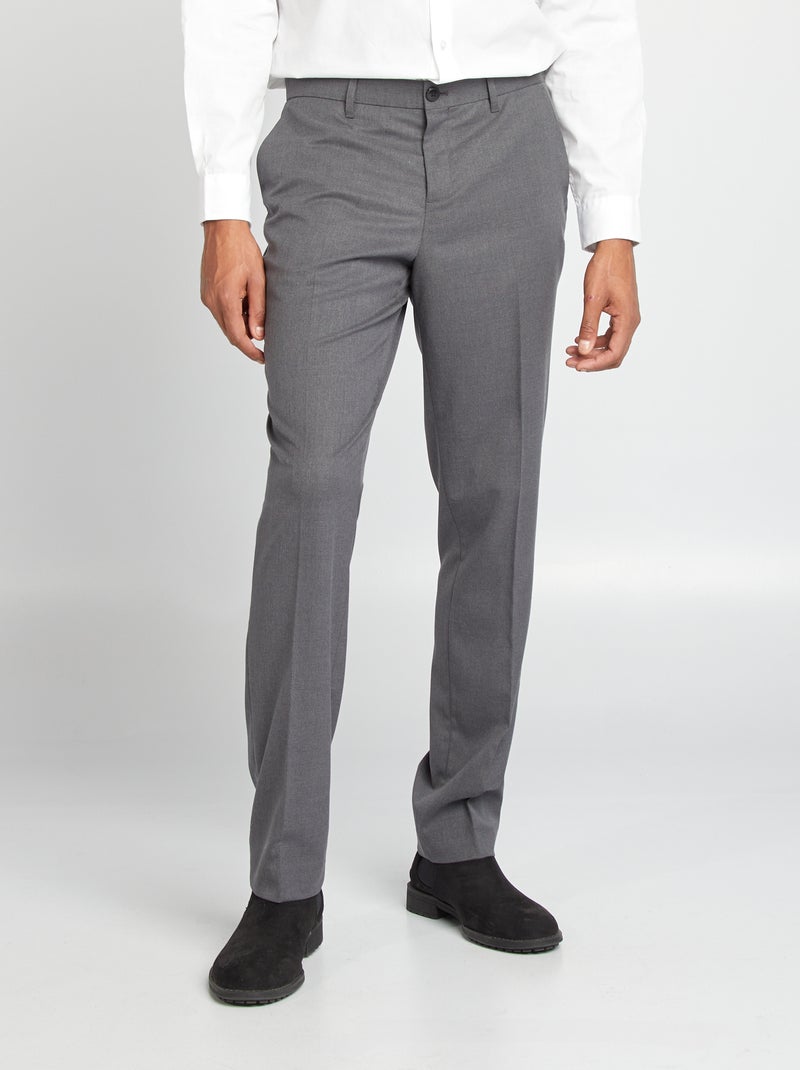 Pantalón de corte slim para hombre GRIS - Kiabi