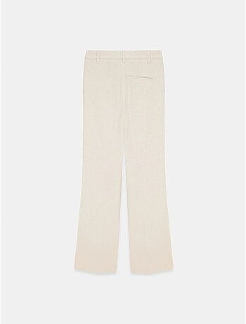Pantalón de crepé de mujer de tiro medio y pernera ancha dilvin