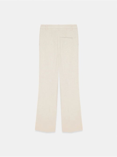 Pantalón de crepé de mujer de tiro medio y pernera ancha dilvin - Kiabi Pantalón de crepé de mujer de tiro medio y pernera ancha dilvin - Kiabi