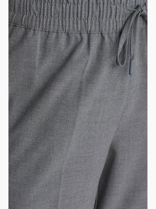Pantalón de crepé de pernera ancha con cintura de cordón dilvin - Kiabi
