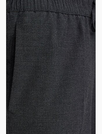 Pantalón de crepé de pernera ancha con cintura de cordón dilvin