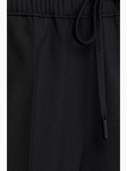 Pantalón de crepé de pernera ancha con cintura de cordón dilvin - Kiabi