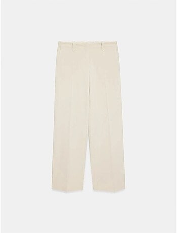 Pantalón de crepé de pernera ancha de tiro medio dilvin