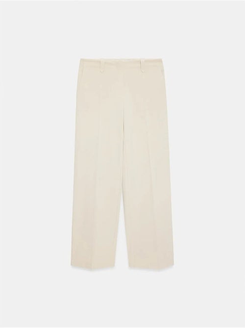 Pantalón de crepé de pernera ancha de tiro medio dilvin - Kiabi Pantalón de crepé de pernera ancha de tiro medio dilvin - Kiabi