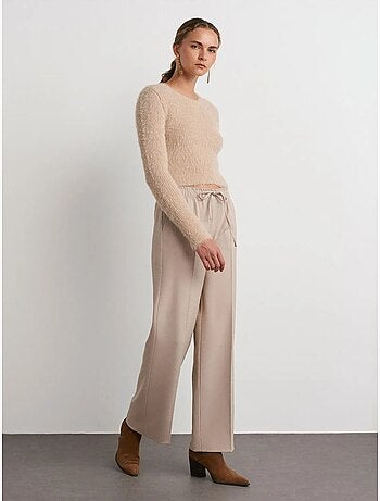 Pantalón de crepé de pernera ancha dilvin