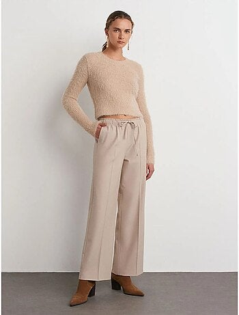 Pantalón de crepé de pernera ancha dilvin
