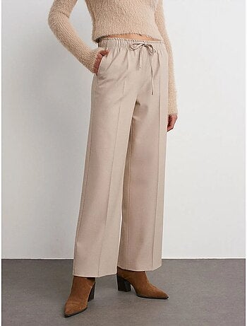 Pantalón de crepé de pernera ancha dilvin