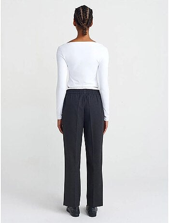 Pantalón de crepé de pernera ancha dilvin