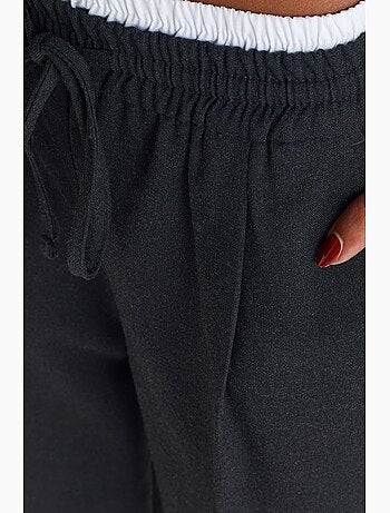 Pantalón de crepé de pernera ancha dilvin