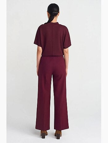Pantalón de crepé de pernera ancha dilvin