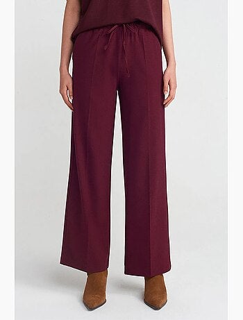 Pantalón de crepé de pernera ancha dilvin