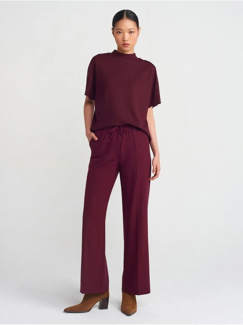 Pantalón de crepé de pernera ancha dilvin - Kiabi Pantalón de crepé de pernera ancha dilvin - Kiabi