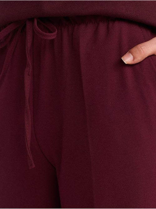 Pantalón de crepé de pernera ancha dilvin - Kiabi Pantalón de crepé de pernera ancha dilvin - Kiabi