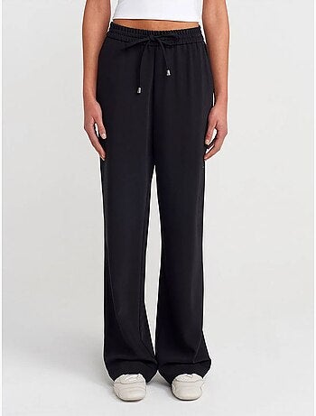 Pantalón de crepé de pernera ancha