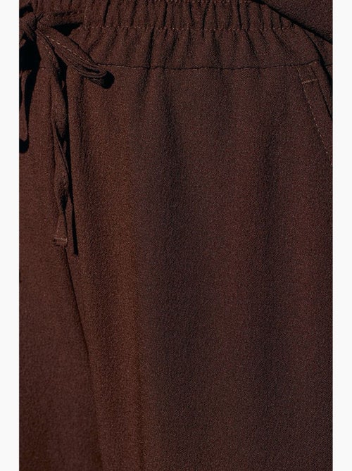Pantalón de crepé de pernera ancha para mujer dilvin - Kiabi