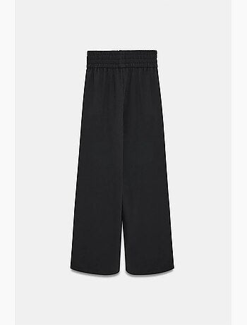 Pantalón de crepé de pernera ancha para mujer dilvin