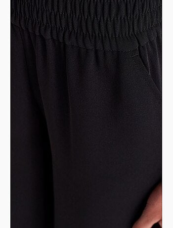Pantalón de crepé de pernera ancha para mujer dilvin