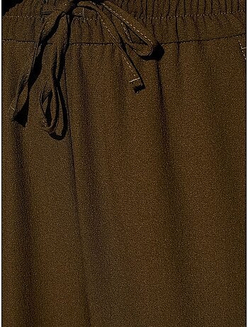 Pantalón de crepé de pernera ancha para mujer