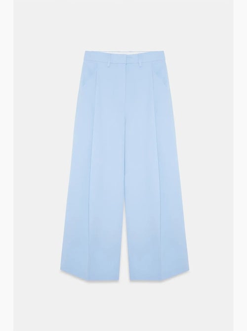Pantalón de crepé de pernera ancha y tiro alto dilvin - Kiabi