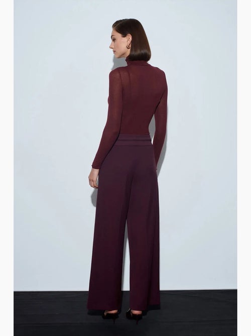 Pantalón de crepé de pernera ancha y tiro alto dilvin - Kiabi Pantalón de crepé de pernera ancha y tiro alto dilvin - Kiabi