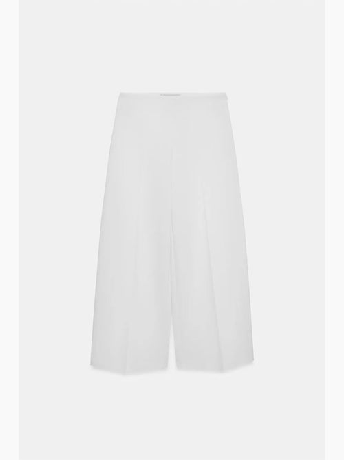 Pantalón de crepé de tiro alto y pernera ancha - Kiabi