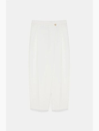 Pantalón de crepé de tiro alto y pernera ancha dilvin