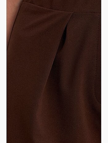 Pantalón de crepé de tiro alto y pernera ancha dilvin