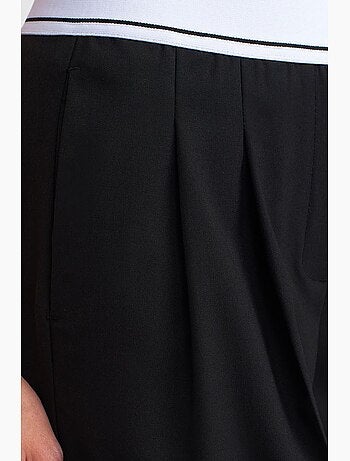 Pantalón de crepé de tiro alto y pernera ancha dilvin