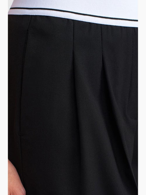 Pantalón de crepé de tiro alto y pernera ancha dilvin - Kiabi