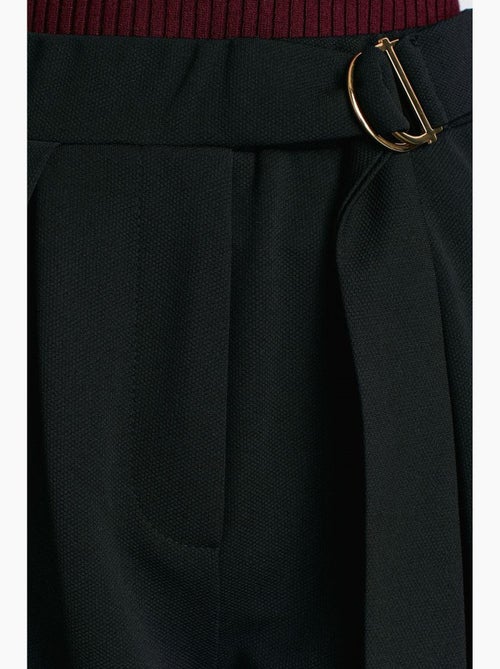 Pantalón de crepé de tiro alto y pernera ancha dilvin - Kiabi Pantalón de crepé de tiro alto y pernera ancha dilvin - Kiabi