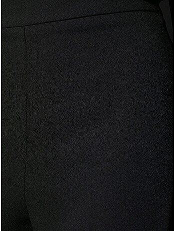 Pantalón de crepé de tiro alto y pernera ancha