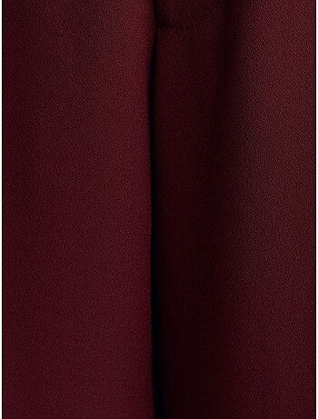 Pantalón de crepé de tiro alto y pernera ancha