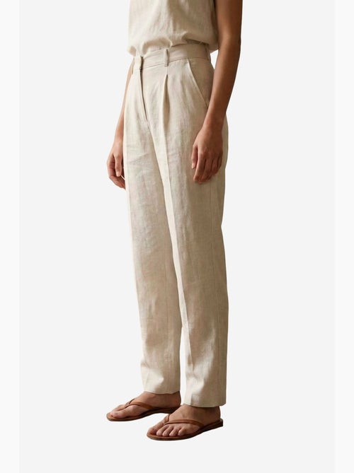 Pantalón de crepé de tiro alto y pernera recta my fashion - Kiabi