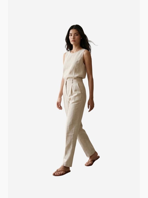 Pantalón de crepé de tiro alto y pernera recta my fashion - Kiabi