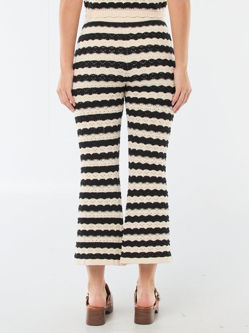 Pantalón de croché acampanado - Kiabi