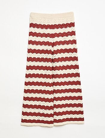 Pantalón de croché corte flare / acampanado